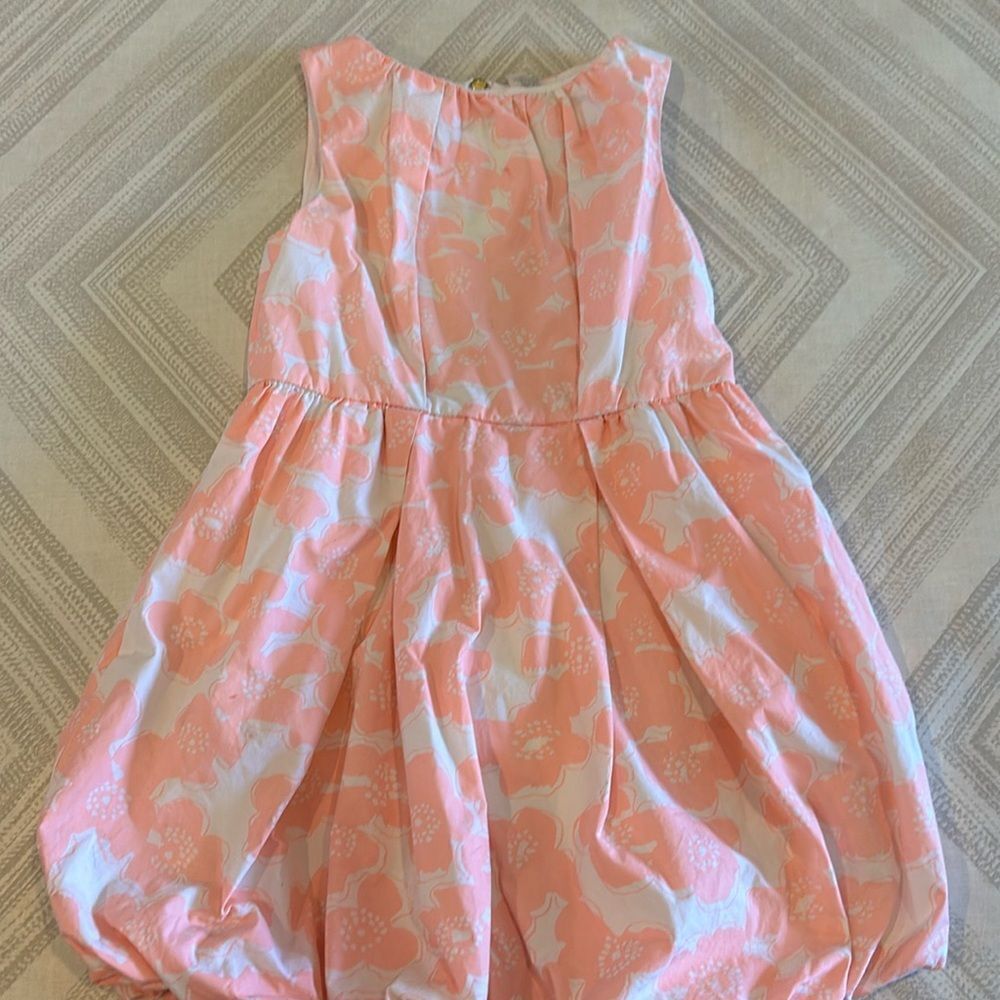 Crewcuts Girls White with Pink Flowers Balloons Skirt Dress
